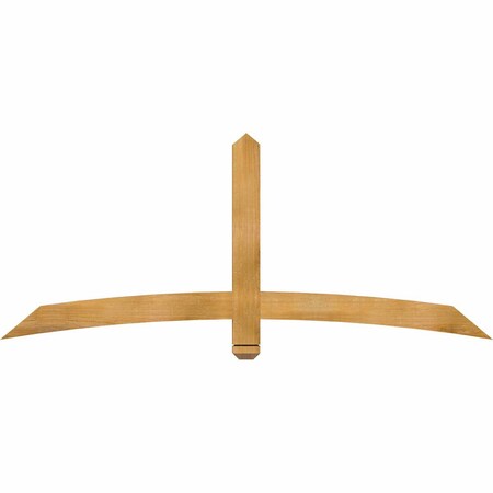 Ekena Millwork Bellingham Rough Sawn Timber Gable Bracket, Western Red Cedar, 72"W x 30"H x 2"D x 4"F, 10/12 Pitch GBW072X30X0204BEL00RWR